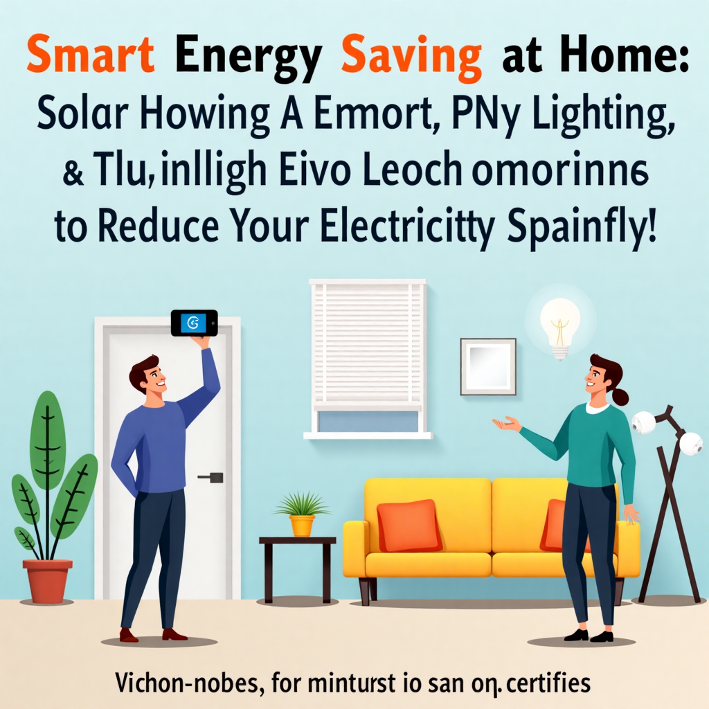 Smart Energy Saving at Home: Solar Power for Apartments, LED Lighting, and Smart Thermostats to Reduce Your Electricity Bill